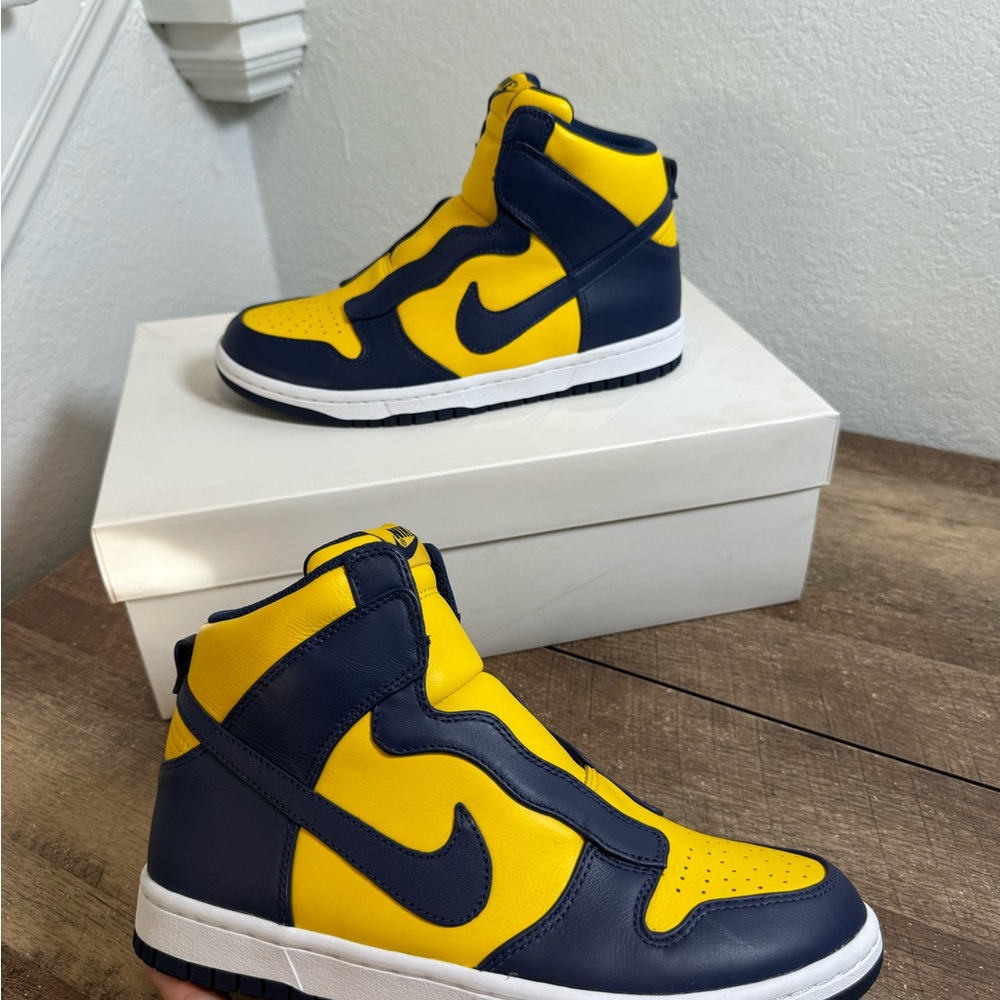 Sacai x‎ wmns NikeLab Dunk Lux Varsity Maize Navy Size 9 W NEW